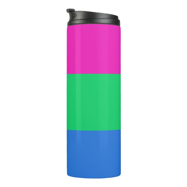 Garrafa Térmica Bandeira do Orgulho Polissexual (Rotação à direita)
