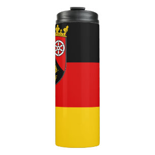 Garrafa Térmica Bandeira do Tumbler Térmico da Renânia-Palatinado