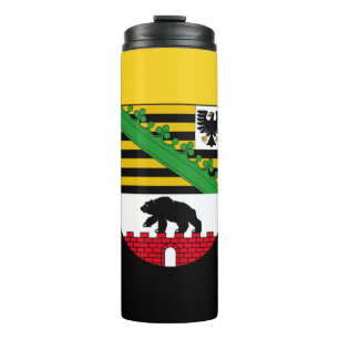 Garrafa Térmica Bandeira do Tumbler Térmico Saxónia-Anhalt