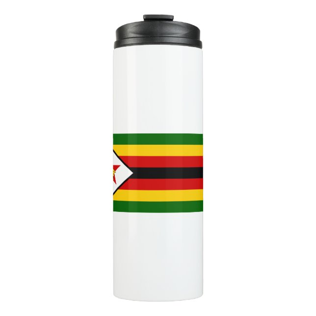 Garrafa Térmica Bandeira do Zimbabué (Frente)