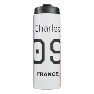 Garrafa Térmica Bandeira Francesa Personalizada Suporte Torcedor J
