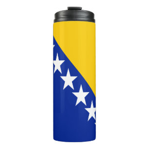 Garrafa Térmica Bandeira Patriótica da Bósnia-Herzegovina