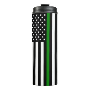 Garrafa Térmica Bandeira Thin Green Line: Veteranos Militares Patr