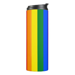 Garrafa Térmica Bandeiras do Arco-Íris LGBTQ+ para o Mês do Orgulh