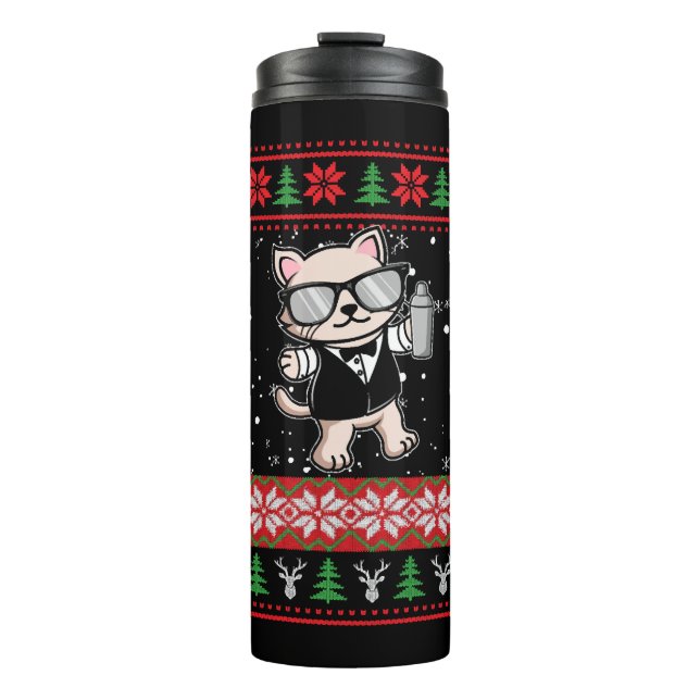 Garrafa Térmica Barman Ugly Christmas Sweater (Frente)