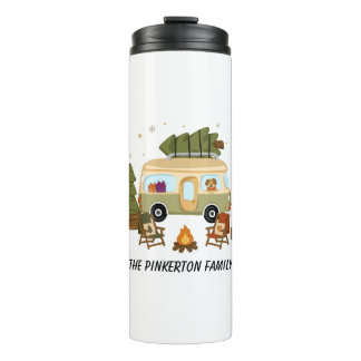 Garrafa Térmica Barraca de Natal Aconchegante Personalizada