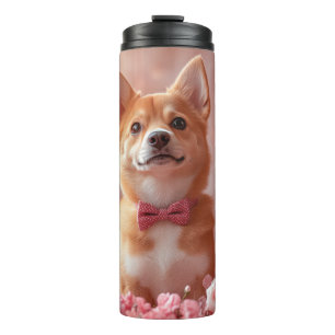 Garrafa Térmica Basenji com Rosas - Dia dos Namorados