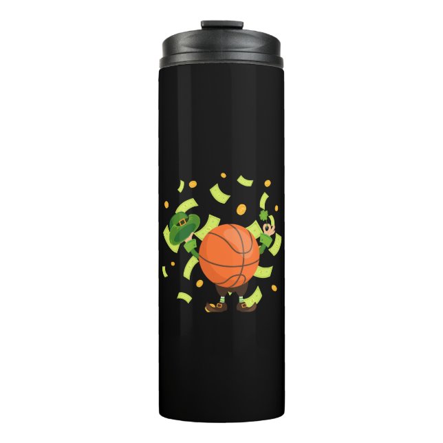 Garrafa Térmica Basquetebol Sortudo Feliz Dia de Patrick (Frente)