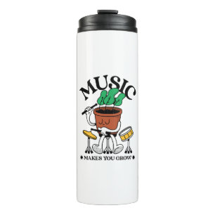 Garrafa Térmica Bateria de Planta Faz Música Você Cresce