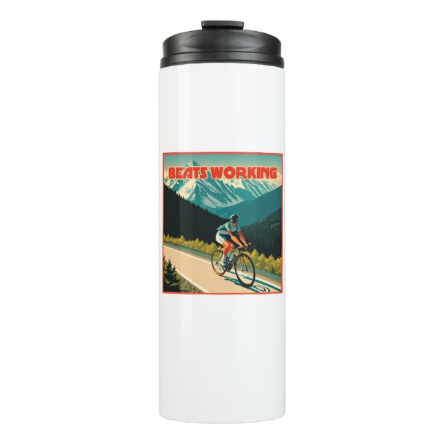 Garrafa Térmica Batimentos de ciclismo funcionando (Frente)