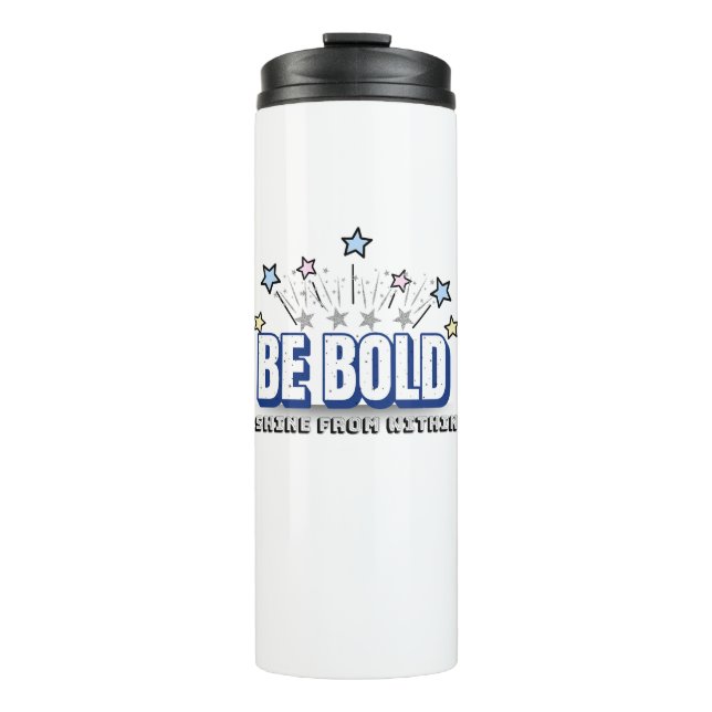 Garrafa Térmica BE BOLD - Blue Motivational Tumbler (Frente)