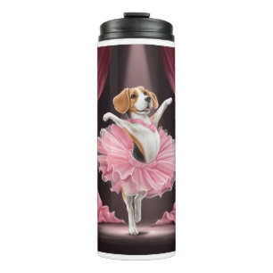 Garrafa Térmica Beagle Bailarina � Dança Engraçada de Cachorro