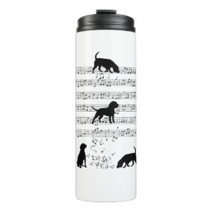 Garrafa Térmica Beagle dog Music Note Clef Musical Cute Beagle do