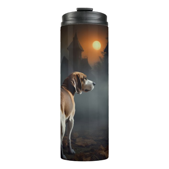 Garrafa Térmica Beagle Halloween Assustador (Frente)