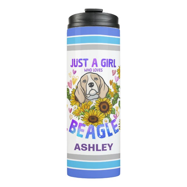 Garrafa Térmica Beagle Lover Sunflower Trainer (Frente)