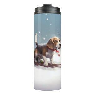 Garrafa Térmica Beagle Natal neve inverno
