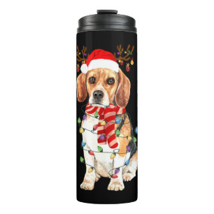 Garrafa Térmica Beagle Natal Tee Reindeer Luzes De Natal