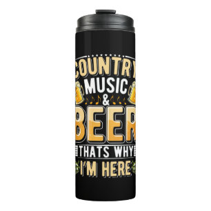 Garrafa Térmica Beer Drinker Country Music Beer Bebendo Aniversári
