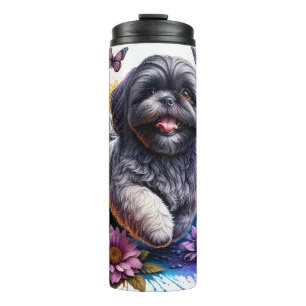 Garrafa Térmica Bela Cão Shih-Tzu