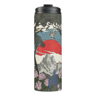 Garrafa Térmica Bela Paisagem Japonesa