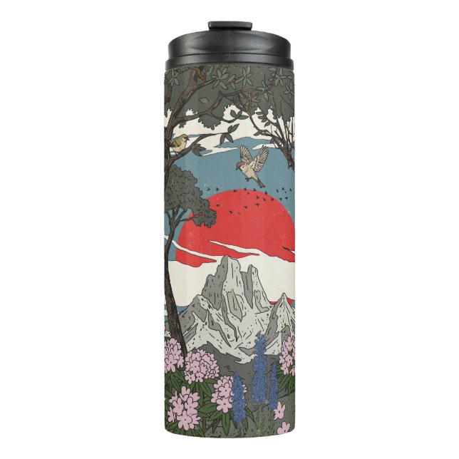 Garrafa Térmica Bela Paisagem Japonesa (Frente)