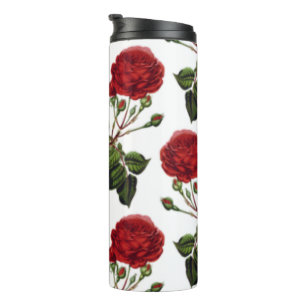 Garrafa Térmica Belas Rosas vermelhas