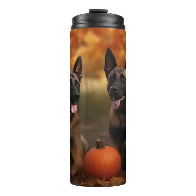 Garrafa Térmica Belga Malinoi Puppy Autumn Delight Pumpkin (Frente)