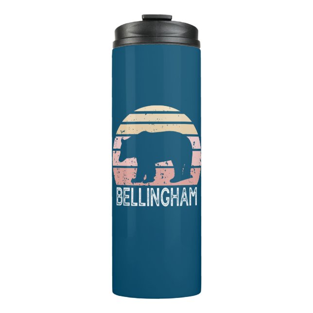 Garrafa Térmica Bellingham Washington Retro Bear (Frente)