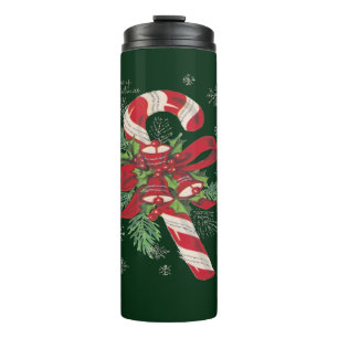 Garrafa Térmica Bengala Natalina Vintage de Natal