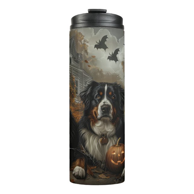 Garrafa Térmica Bernese Mountain Halloween Night Doggy Delight (Frente)