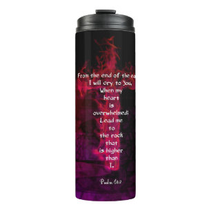 Garrafa Térmica Bíblia Do Salm 61:2 Versa Cotação Inspiracional