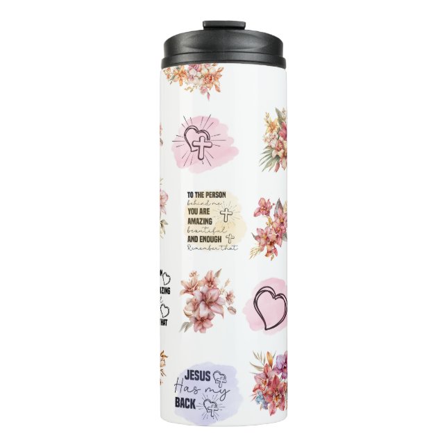 Garrafa Térmica Bíblia Inspiradora Cristã Verse/ Mulher (Frente)