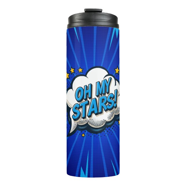 Garrafa Térmica Bicicleta Arte OH MINHAS ESTRELAS! (Frente)