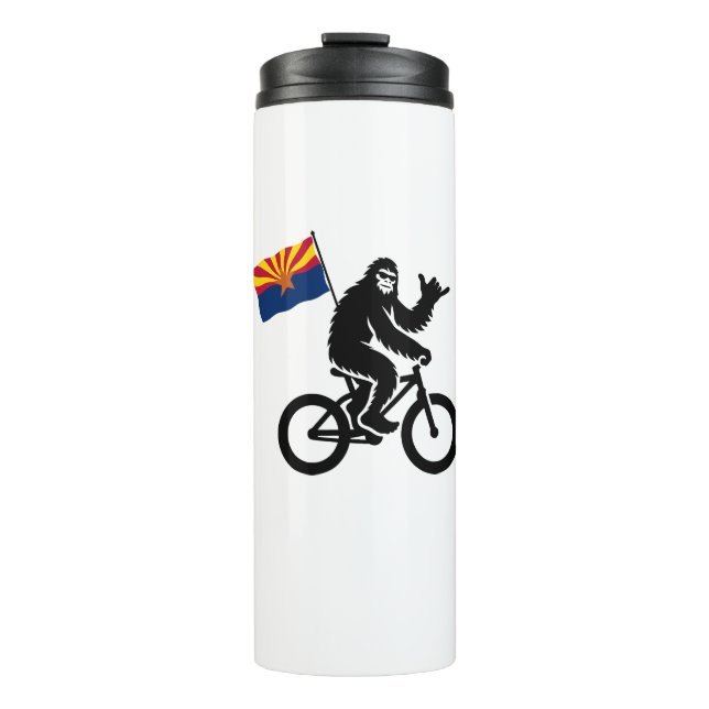 Garrafa Térmica Bigfoot Ciclista Bandeira do Arizona (Frente)