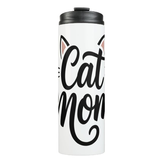 Garrafa Térmica Bigodes e Orelhas de Mãe de Gato (Frente)