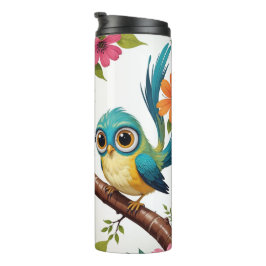 Garrafa Térmica Bird Whimical e Blooms Tumbler térmico