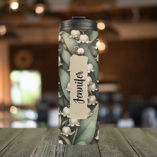 Garrafa Térmica Birth Flower Month May Lilly of the Valley Name