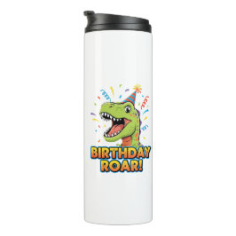 Garrafa Térmica Birthday Roar Cute Dinosaur Birthday Party Design