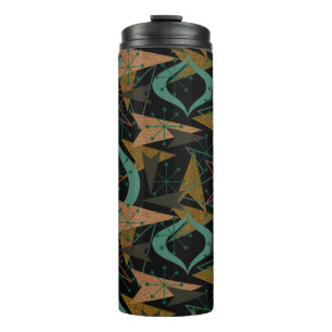 Garrafa Térmica Black, Aqua, Faux Wood Arrows Meio século modern