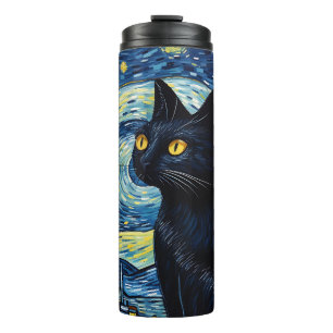 Garrafa Térmica Black Cat Starry Night