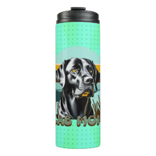 Garrafa Térmica Black Labrador Retriever   Mãe de laboratório