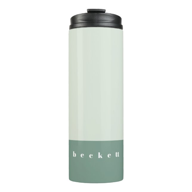 Garrafa Térmica Bloco de Cor Menta (Frente)