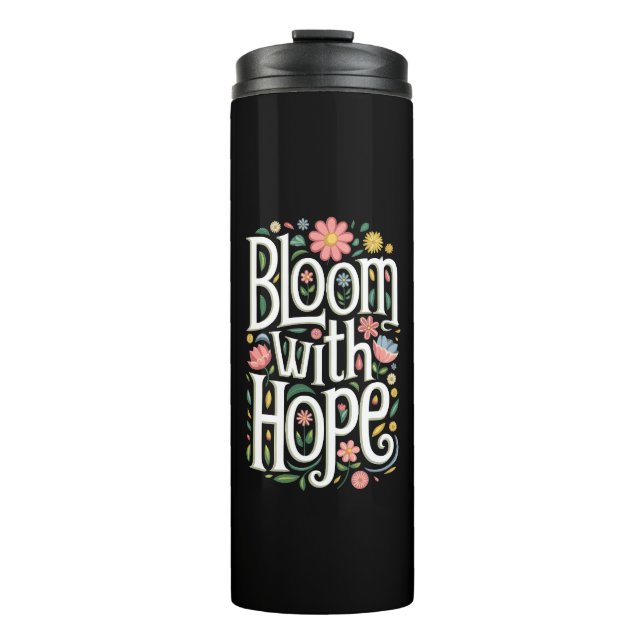 Garrafa Térmica Bloom com Esperança (Frente)