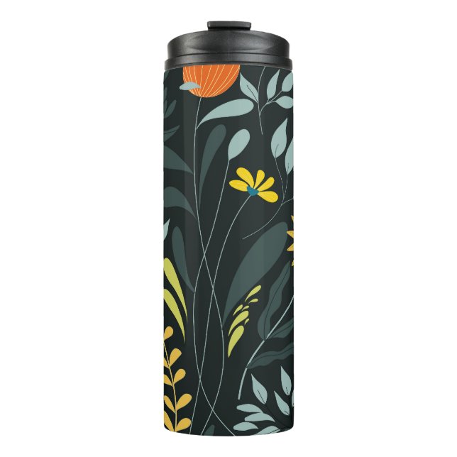 Garrafa Térmica Blooming Meadow Trendy Seamless Design (Frente)