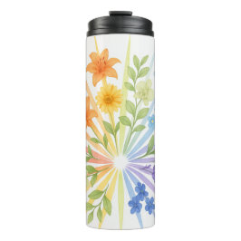 Garrafa Térmica Blooming Radiance – Water Bottle with Rainbow Flow