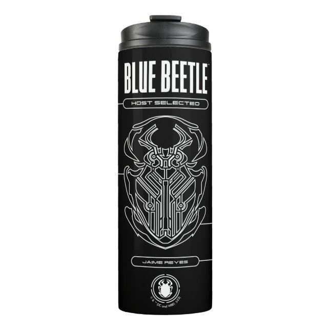 Garrafa Térmica Blue Beetle Scarab Tech Graphic (Frente)