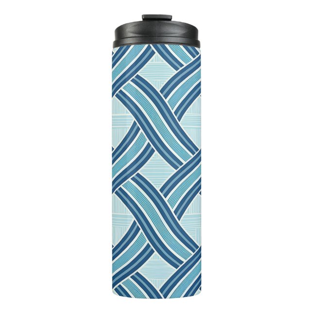 Garrafa Térmica Blue Lines Pattern (Frente)