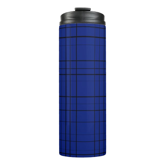 Garrafa Térmica Blue plaid pattern (Frente)