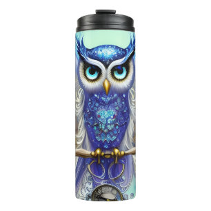 Garrafa Térmica Blue Steampunk Owl