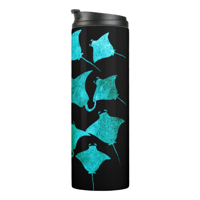 Garrafa Térmica Blue Stingrays (Rotação à direita)